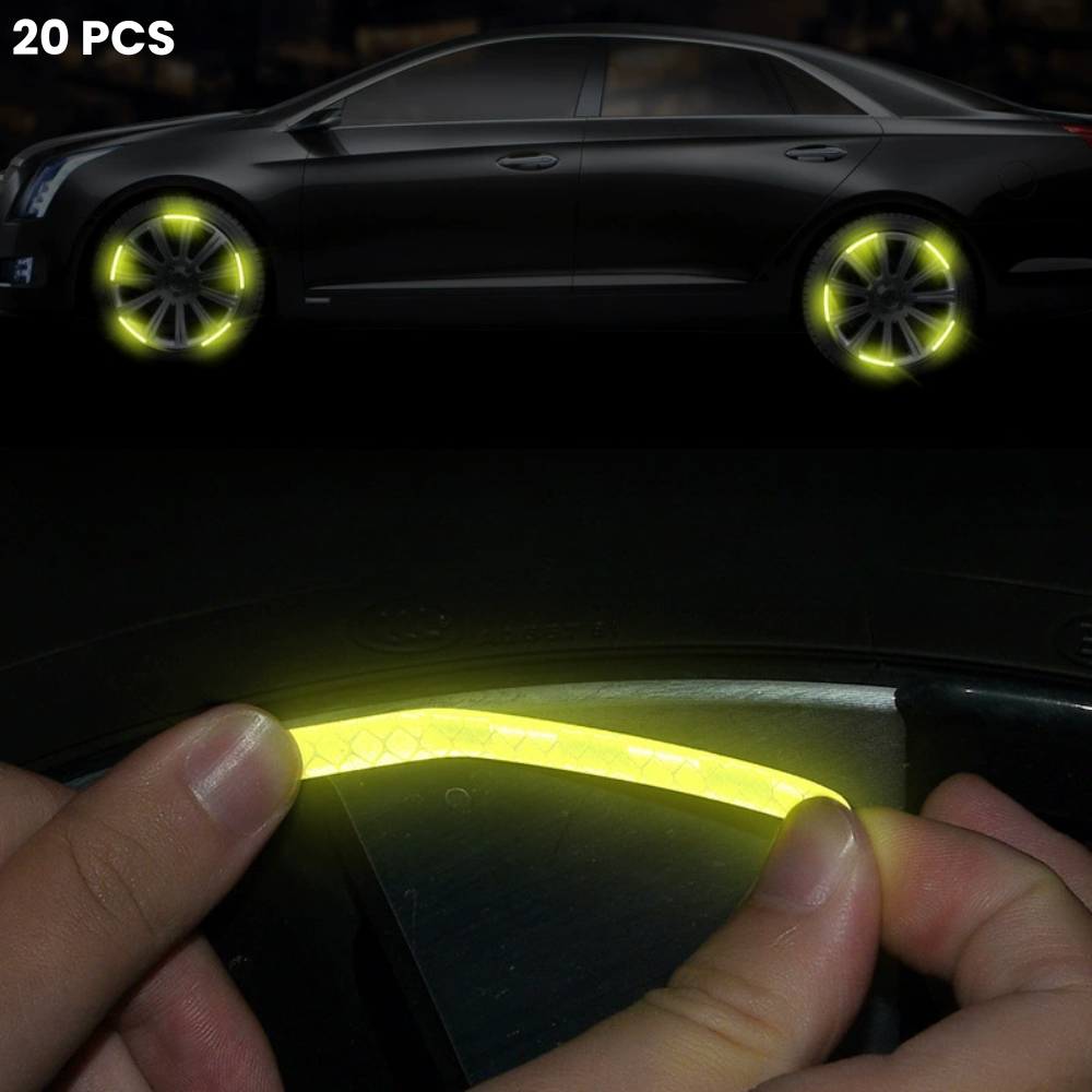 20 Pcs Protège-roues lumineux avec logo
