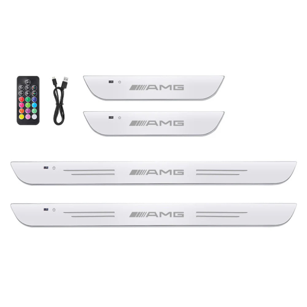 Balenie 2 LED prahových lišt do auta