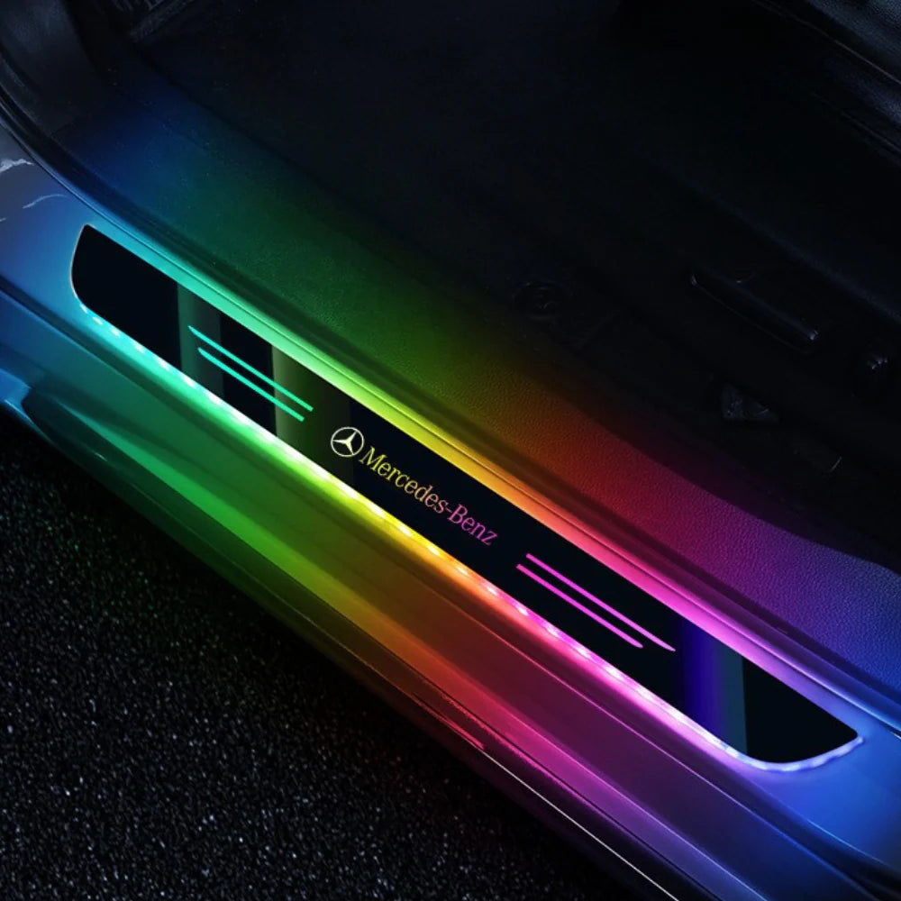 Balenie 2 LED prahových lišt do auta